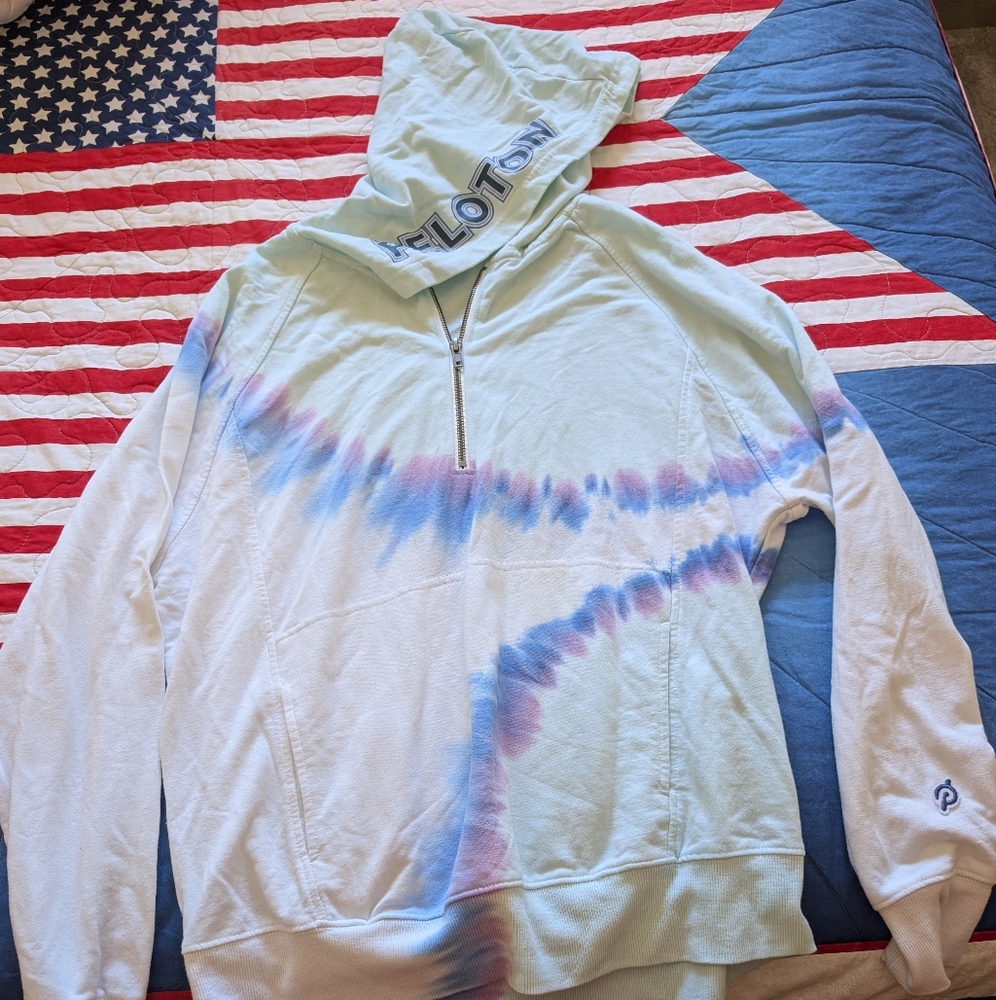 Peloton Light Blue Zip-Up Hoodie